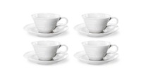 Набор из 4 чашек чайных с блюдцем 300мл "Софи Конран для Портмерион" (белая)