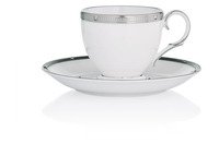 Чашка чайная с блюдцем Noritake "Рочель,платиновый кант" 200мл
