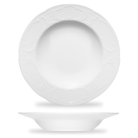 Тарелка глубокая с рельефным римом 23,3 см, цвет белый, серия Mozart, BAUSCHER, Германия