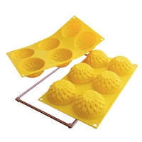 Форма для выпечки георгины, d 78 мм, h 40 мм, 6 шт, желтый, серия Fancy&Function, SILIKOMART, Италия