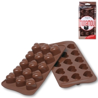 Форма силиконовая для приготовления льда и шоколада сердечки, 15 ячеек, серия Easy Choc, SILIKOMART, Италия