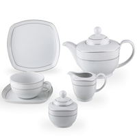 Сервиз чайный на 6 персон, 21 предмет, декор Sterling, серия Scala, SELTMANN, Германия