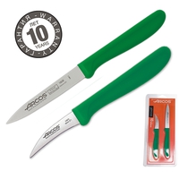 Набор ножей для чистки и нарезки овощей, рукоять зеленая, серия Genova, ARCOS, Испания