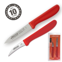 Набор ножей для чистки и нарезки овощей, рукоять красная, серия Genova, ARCOS, Испания