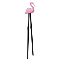 Палочки для суши Master Crane, материал: пищевой пластик, силикон, размер: 22,5 х 4,2 х 5,5 см, цвет: розовый, QUALY, Таиланд